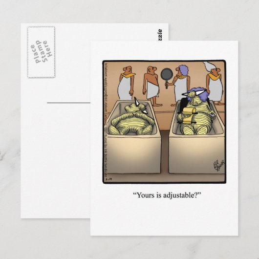 Mummy Spaß Postcard Postkarte (Vorne/Hinten)