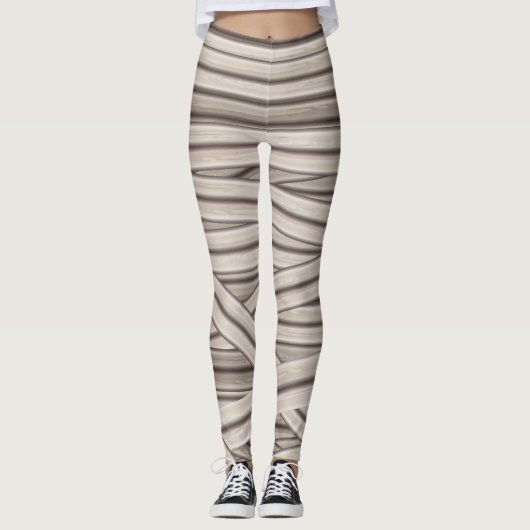 Mummy Stripes Halloween Leggings (Vorderseite)