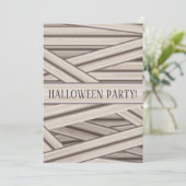 Mummy Stripes Personalizable Halloween Einladung (Stehend Vorderseite)