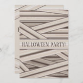 Mummy Stripes Personalizable Halloween Einladung (Vorne/Hinten)