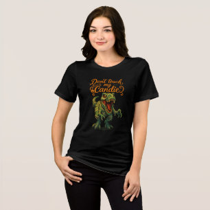 Mummy T-Rex "Don't Touch My Candy" Art Tri-Blend Shirt