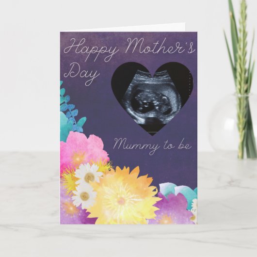 Mummy To Be Mother's Day Photo Card Dankeskarte (Vorderseite)