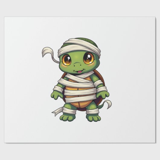 Mummy Turtle Geschenkpapier (Flach)