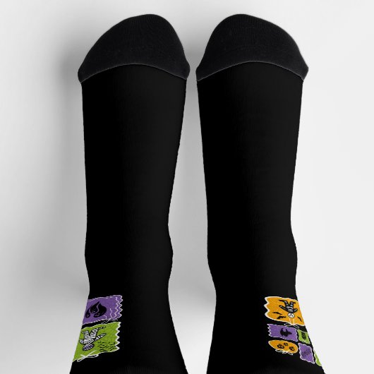 Mummy und Skelett der niedlichen Halloween-Charakt Socken (Oben)