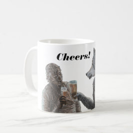 Mummy und Werewolf Drinking Beer Cheers Tasse