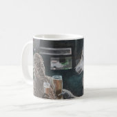 Mummy und Werewolf trinken Bier Coffee Tasse (Vorderseite Links)