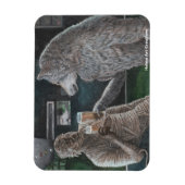 Mummy und Werewolf trinken Bier Flexible Magnet (Vertikal)