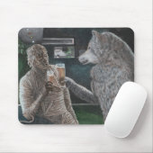 Mummy und Werewolf trinken Bier Mousepad (Mit Mouse)