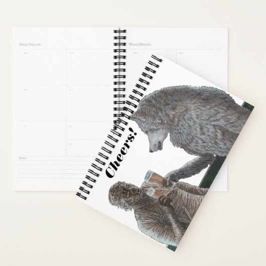 Mummy und Werewolf trinken Fantasy Art Planner Planer (Anzeige)