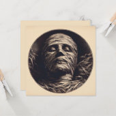 Mummy Vintag Illustration Karte (Vorderseite/Rückseite Beispiel)