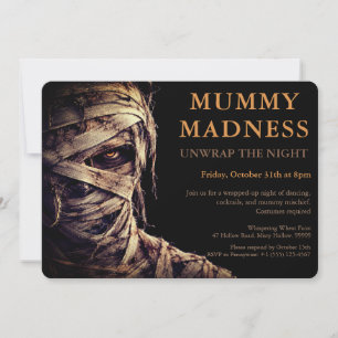 Mummy-Wahnsinn Halloween-Kostümparty-Einladung Einladung