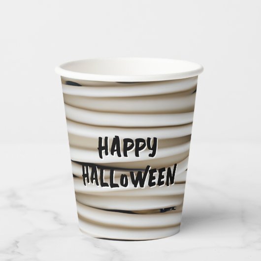 Mummy Wrap Bandage Wrapping Spooky Halloween Pappbecher (Vorderseite)