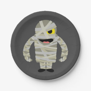 Mummy Zombie Halloween Pappteller