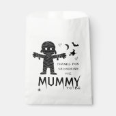 Mummy zu Halloween Baby Dusche Vielen Dank Geschenktütchen (Vorderseite)