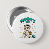 🎃 Mummy's Boy Halloween Fun Button (Vorne & Hinten)