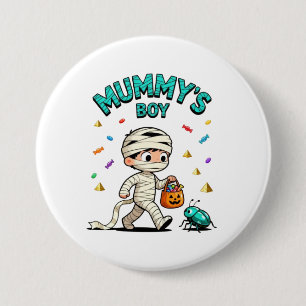 🎃 Mummy's Boy Halloween Fun Button