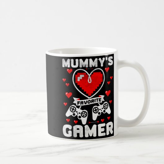 Mummy's Favorite Gamer Funny Boys Kids Valentine's Kaffeetasse (Rechts)