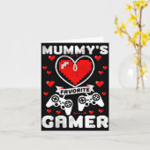Mummy's Favorite Gamer Funny Boys Kids Valentine's Karte (Gelbe Blume)
