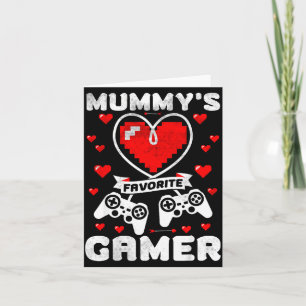 Mummys Lieblings-Gamer Lustige Jungs Kinder Valent Karte