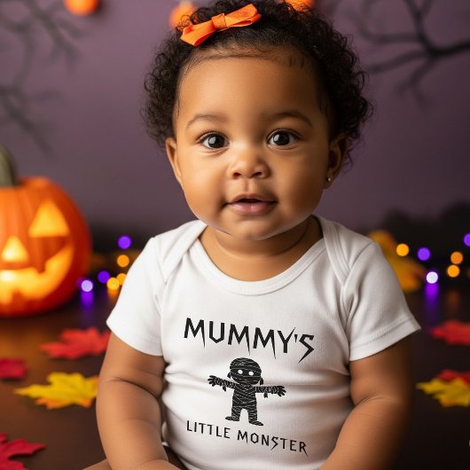 Mummy's Little Monster Funny Halloween Baby Shower Baby Strampler