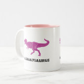 MUMMYSAURUS T-rex Dinosaurier-Schalen-Tasse für Zweifarbige Tasse (Vorderseite Links)