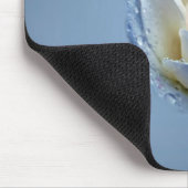 Mums Blau und Weiß Rose Mousepad (Ecke)