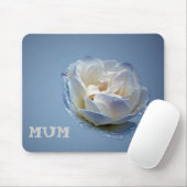 Mums Blau und Weiß Rose Mousepad (Mit Mouse)