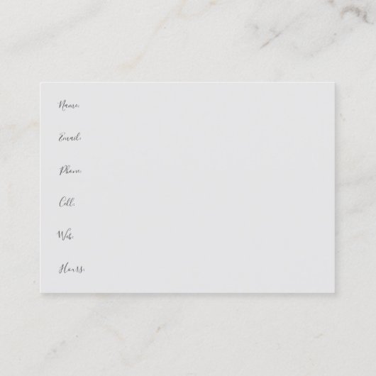 Mums Blumenkohl-Pflanze Holzplatten Hübsch Visitenkarte (Rückseite)