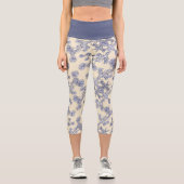 Mums Flower Overlay Lace 2  Capri Leggings (Vorderseite)