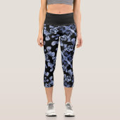 Mums Flower Overlay Lace 3  Capri Leggings (Vorderseite)