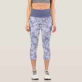 Mums Flower Overlay Spitze Capri Leggings (Vorderseite)