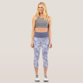 Mums Flower Overlay Spitze Capri Leggings (Vorderseite)