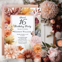 Mums | Pfingstrosen Floral Sweet 16 Geburtstagsfei