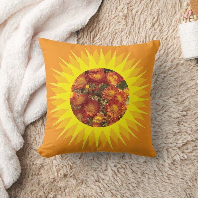 Mums_Sun_Clip-Maske Kissen (Decke)
