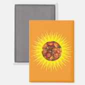 Mums_Sun_Clip-Maske Magnet (Vorderseite/Rückseite)