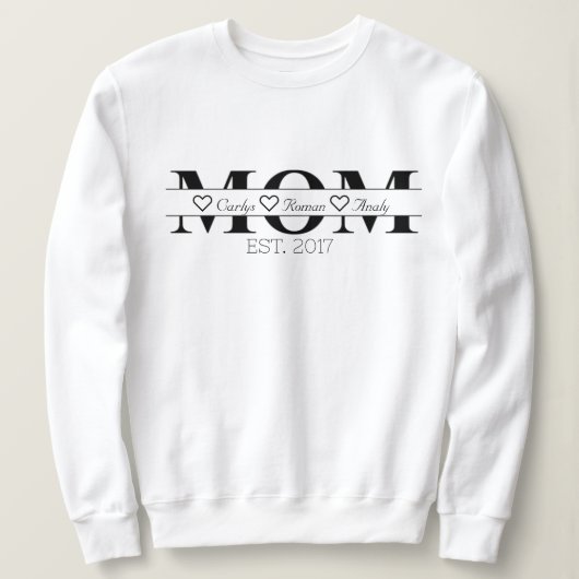 Mum's sweatshirt personalised with child's name (Design vorne)