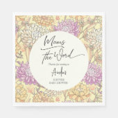 Mums the Word Floral Baby Shower Serviette (Vorderseite)