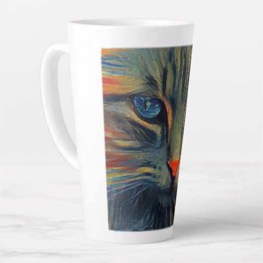 Munch Cat Latte Tasse (Linke Ecke)
