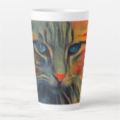 Munch Cat Latte Tasse (Vorderseite)