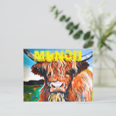 Munch des Hochlandcoo Postkarte (Stehend Vorderseite)