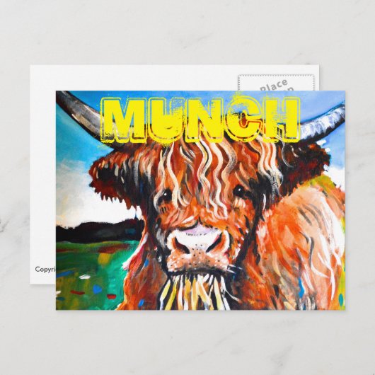 Munch des Hochlandcoo Postkarte (Vorne/Hinten)