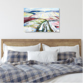 Munch Expressionistischer Winter Feld Schnee Kunst Leinwanddruck (Insitu (Schlafzimmer))