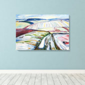 Munch Expressionistischer Winter Feld Schnee Kunst Leinwanddruck (Insitu (Holzboden))