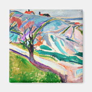 Munch - Landschaft von Kragero Magnet