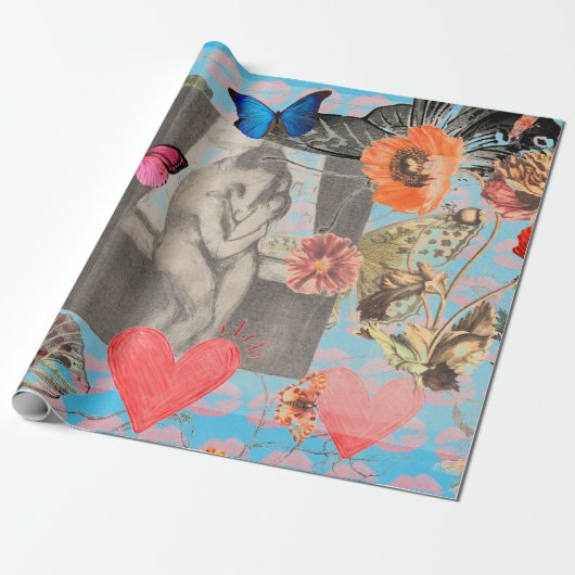 MUNCH Packpapier Collage Valentine's Day (Ungerollt)