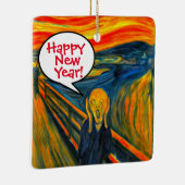 Munch The Scream New Year Keramikornament (Rechts)