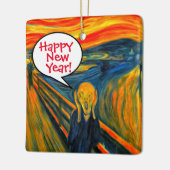 Munch The Scream New Year Keramikornament (Links)