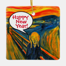 Munch The Scream New Year Keramikornament