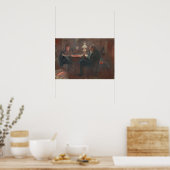 Munch - Um die Paraffinlampe Poster (Küche)