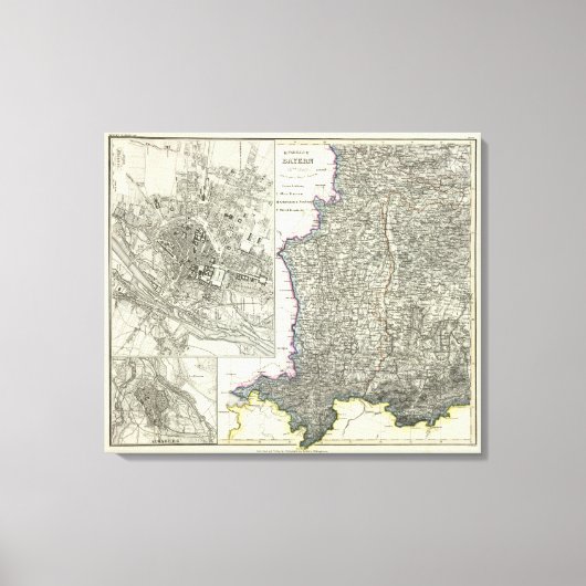 München, Augsburg, Bayern Leinwanddruck (Vorderseite)